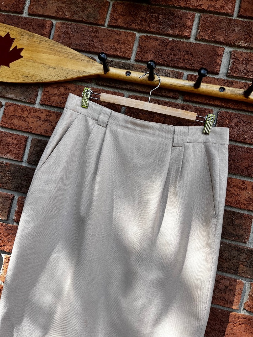 Vintage Seasons Tan Midi Skirt